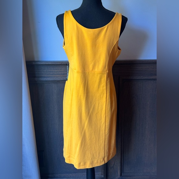 New York & Company Vibrant fall Yellow Midi Dress NWT - Picture 2 of 7
